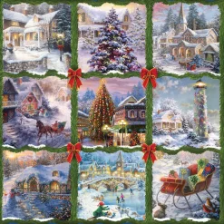 Alipson - Christmas Nine Patch - 1000 Piece Jigsaw Puzzle New