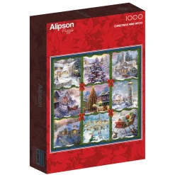 Alipson - Christmas Nine Patch - 1000 Piece Jigsaw Puzzle New