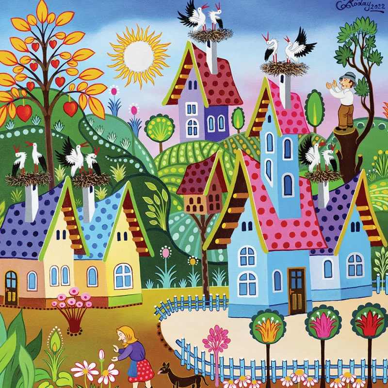 Alipson - Mustering Storkes - 1000 Piece Jigsaw Puzzle Best