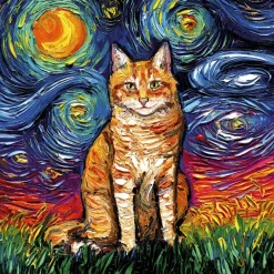 Alipson - Orange Tabby Night - 1000 Piece Jigsaw Puzzle Outlet