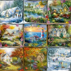 Alipson - Seasons Nine Patch - 1000 Piece Jigsaw Puzzle Outlet