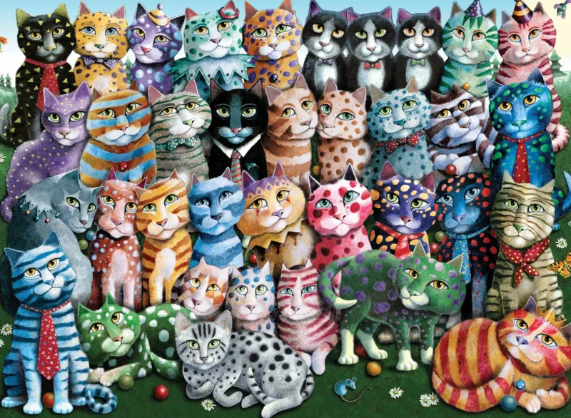 Anatolian - Cat Family Reunion - 1000 Piece Jigsaw Puzzle Best