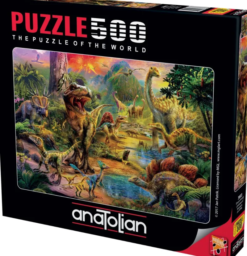 Anatolian - Landscape Of Dinosaurs - 500 Piece Jigsaw Puzzle Discount