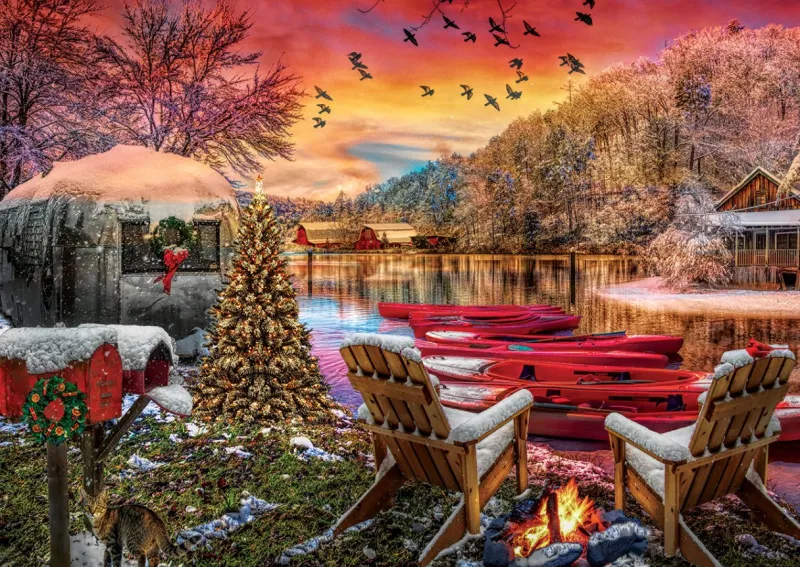 Art Puzzle - Caravan Camp - 1000 Piece Jigsaw Puzzle Best