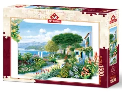 Art Puzzle - Coastline Town - 1500 Piece Jigsaw Puzzle New