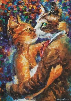 Art Puzzle - Dance of the Cats in Love - 1000 Piece Jigsaw Puzzles New