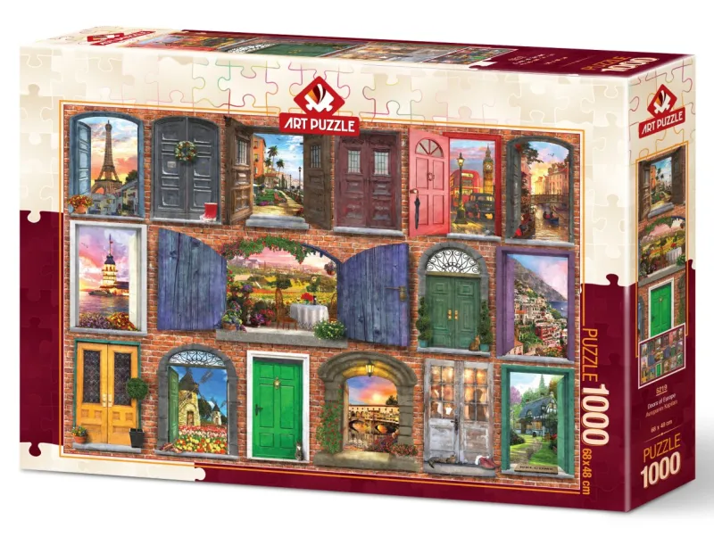 Art Puzzle - Doors of Europe - 1000 Piece Jigsaw Puzzle Outlet