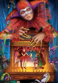 Art Puzzle - Masked Puppeteer - 500 Piece Jigsaw Puzzle Online