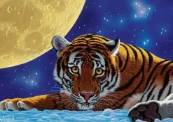 Art Puzzle - Moon Tiger - 500 Piece Jigsaw Puzzle Clearance