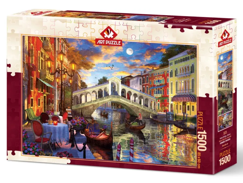 Art Puzzle - Rialto Bridge, Venice - 1000 Piece Jigsaw Puzzle Fashion