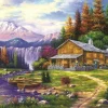 Art Puzzle - Sunset in the Mountains - 1000 piece jigsaw puzzle Best