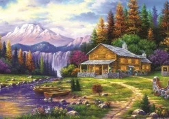 Art Puzzle - Sunset in the Mountains - 1000 piece jigsaw puzzle Best