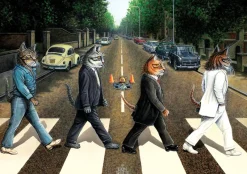Art Puzzle - Tabby Road - 1000 piece jigsaw puzzle Fashion