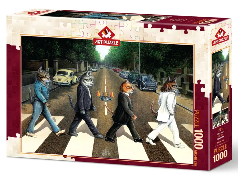 Art Puzzle - Tabby Road - 1000 piece jigsaw puzzle Fashion