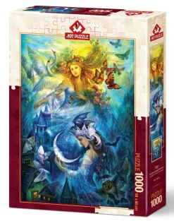 Art Puzzle - The Day and Night Princesses - 1000 Piece Jigsaw Puzzle Discount