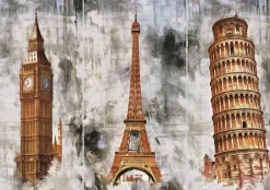 Art Puzzle - Three Cities - Three Towers - 1000 Piece Jigsaw Puzzle Hot