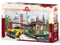 Art Puzzle - USA Collage - 2000 Piece Jigsaw Puzzle New