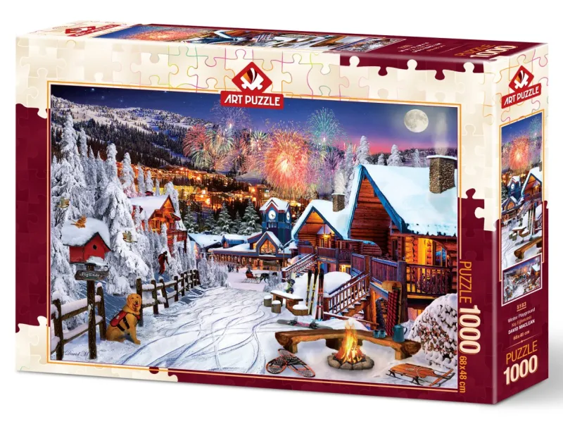 Art Puzzle - Winter Fun - 1000 piece jigsaw puzzle Best