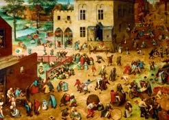 Art by Bluebird Bluebird - Pieter Bruegel the Elder - Children's Games, 1560 - 1000 Piece Jigsaw Puzzle Best