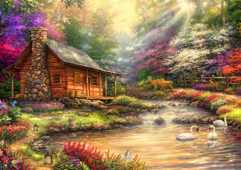 Bluebird - Brookside Retreat - 1000 Piece Jigsaw Puzzle Fashion