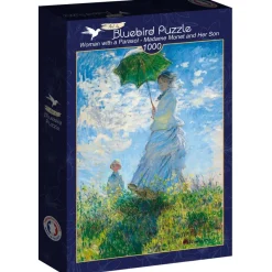 Art by Bluebird Bluebird - Claude Monet - Woman with a Parasol - Madame Monet and Her Son - 1000 piece jigsaw puzzle Fashion
