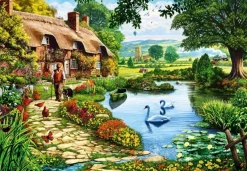 Bluebird - Cottage by the Lake - 1000 Piece Jigsaw Puzzle Sale