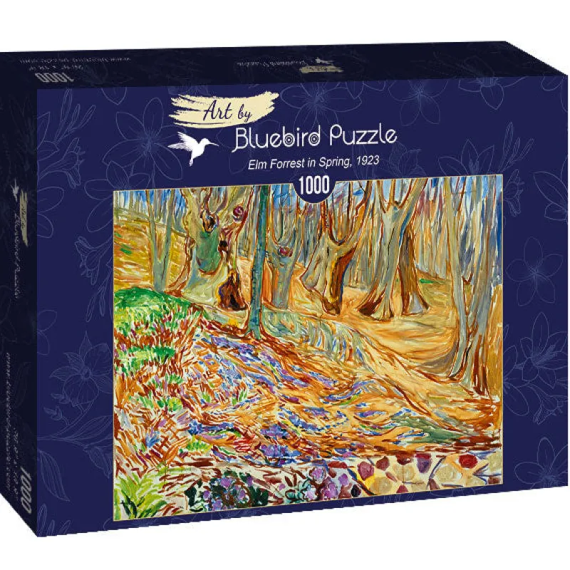 Art by Bluebird Bluebird - Edvard Munch - Elm Forrest in Spring, 1923 - 1000 Piece Jigsaw Puzzle Outlet