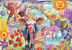 Bluebird - Elephants in the Garden - 1000 Piece Jigsaw Puzzle New