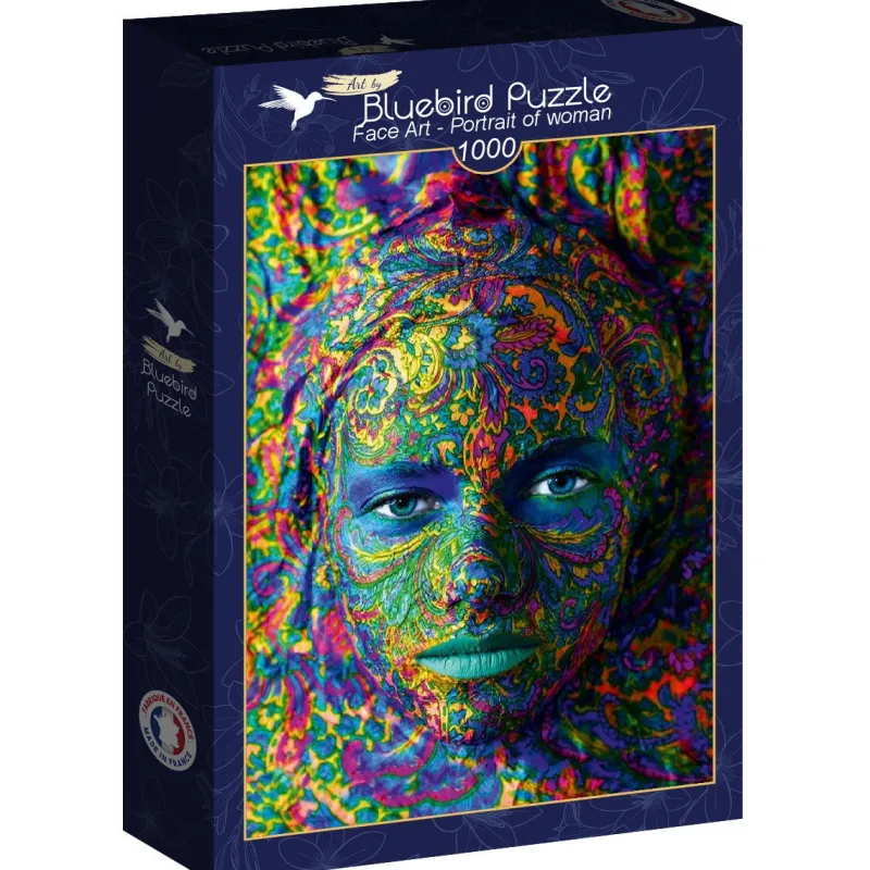 Bluebird - Face Art - Portrait of woman - 1000 Piece Jigsaw Puzzle Sale