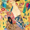 Art by Bluebird Bluebird - Gustave Klimt - Lady with Fan, 1918 - 1000 piece jigsaw puzzle Online