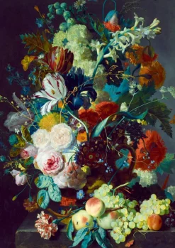 Bluebird - Jan Van Huysum - Still Life with Flowers and Fruit, 1715 - 1000 Piece Jigsaw Puzzle Clearance