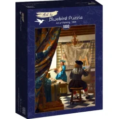 Art by Bluebird Bluebird - Johannes Vermeer - Art of Painting, 1668 - 1000 Piece Jigsaw Puzzle Discount