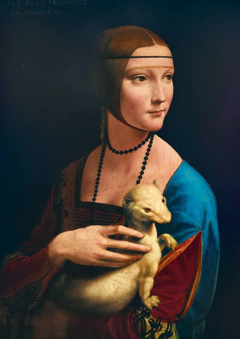 Art by Bluebird Bluebird - Leonardo Da Vinci - Lady with an Ermine, 1489 - 1000 piece jigsaw puzzle Hot