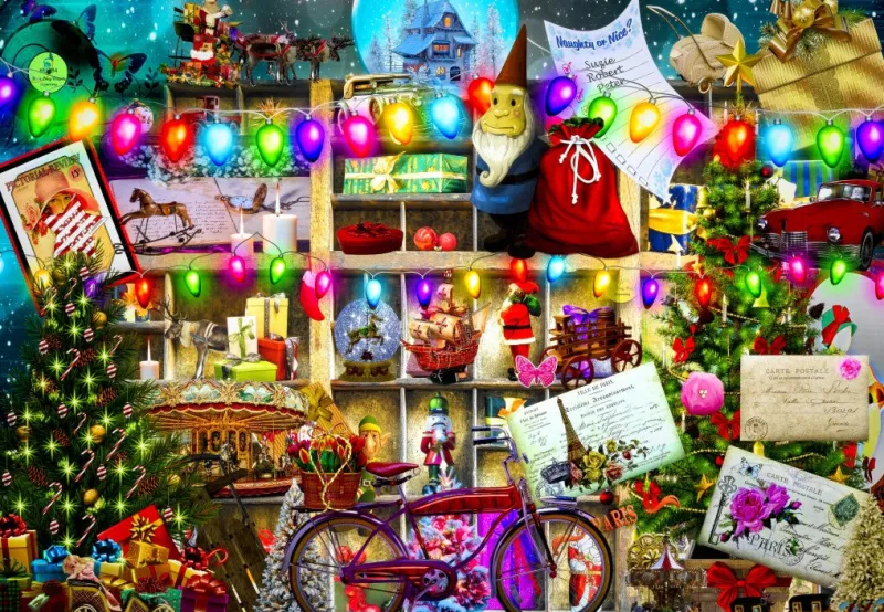 Art by Bluebird Bluebird - On Santa's Nice List - 1000 piece jigsaw puzzle Hot