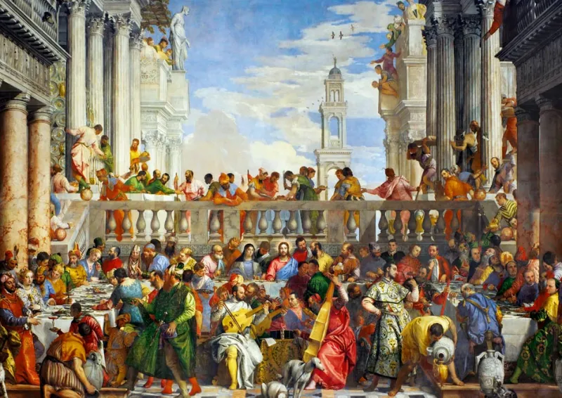 Art by Bluebird Bluebird - Paolo Veronese - The Wedding at Cana, 1563 - 1000 Piece Jigsaw Puzzle Fashion