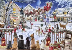 Art by Bluebird Bluebird - Pets on Porch - 1000 piece jigsaw puzzle New
