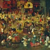 Art by Bluebird Bluebird - Pieter Bruegel the Elder - The Fight Between Carnival and Lent, 1559 - 1000 Piece Jigsaw Puzzle Clearance