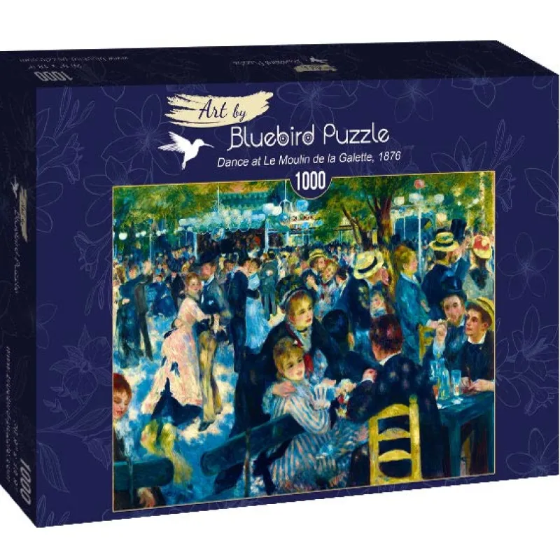 Art by Bluebird Bluebird - Renoir - Dance at Le Moulin de la Galette, 1876 - 1000 Piece Jigsaw Puzzle Online