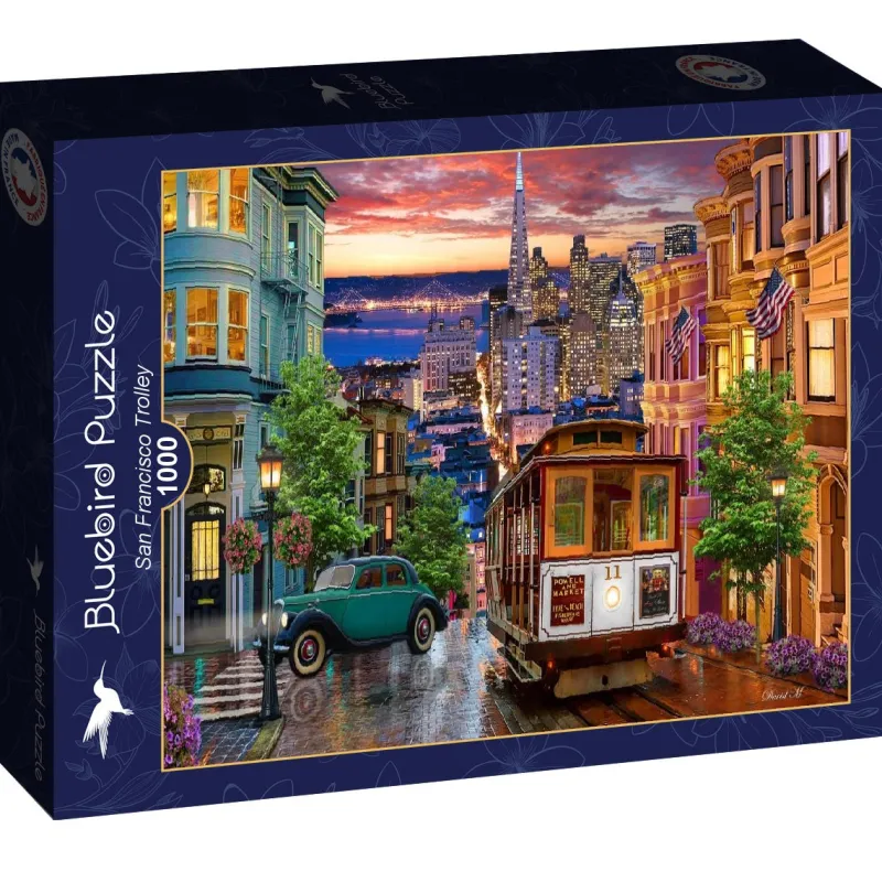 Bluebird - San Francisco Trolley - 1000 Piece Jigsaw Puzzle Online