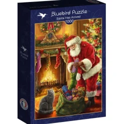 Art by Bluebird Bluebird - Santa Has Arrived - 1000 piece jigsaw puzzle Clearance