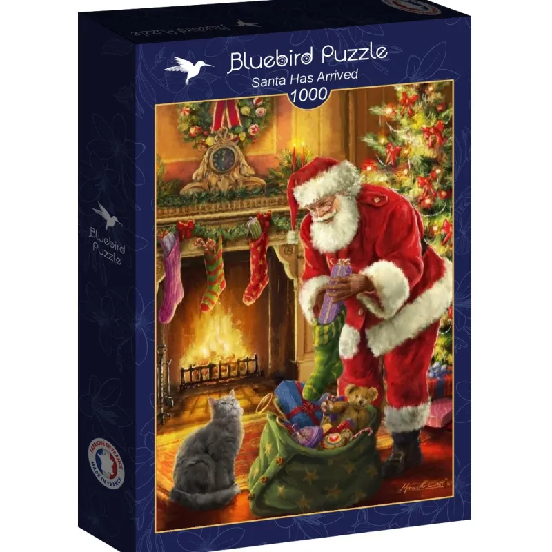 Art by Bluebird Bluebird - Santa Has Arrived - 1000 piece jigsaw puzzle Clearance