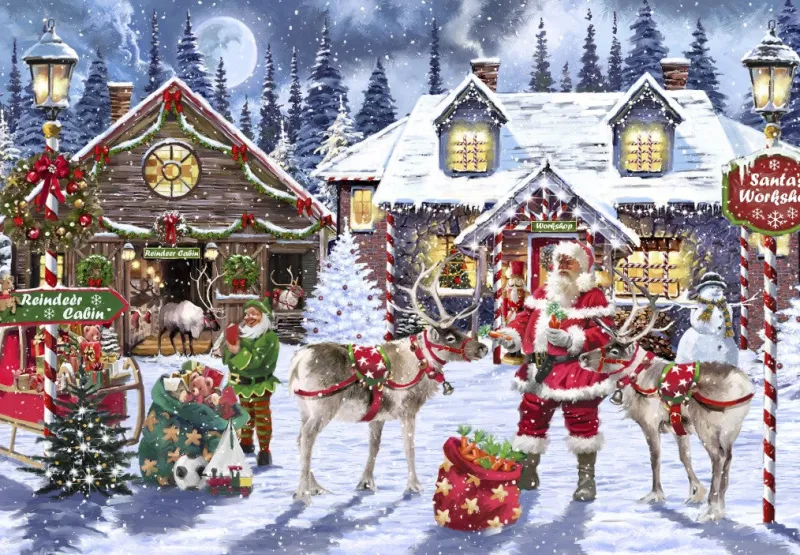 Bluebird - Santa's Workshop - 1000 Piece Jigsaw Puzzle New