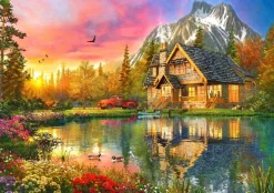 Bluebird - The Mountain Cabin - 1000 Piece Jigsaw Puzzle Online