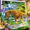 Bluebird - Tiger coming to Life - 1500 Piece Jigsaw Puzzle Discount