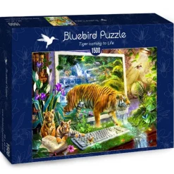 Bluebird - Tiger coming to Life - 1500 Piece Jigsaw Puzzle Discount