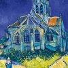 Art by Bluebird Bluebird - Vincent Van Gogh - The Church in Auvers-sur-Oise, 1890 - 1000 Piece Jigsaw Puzzle Online