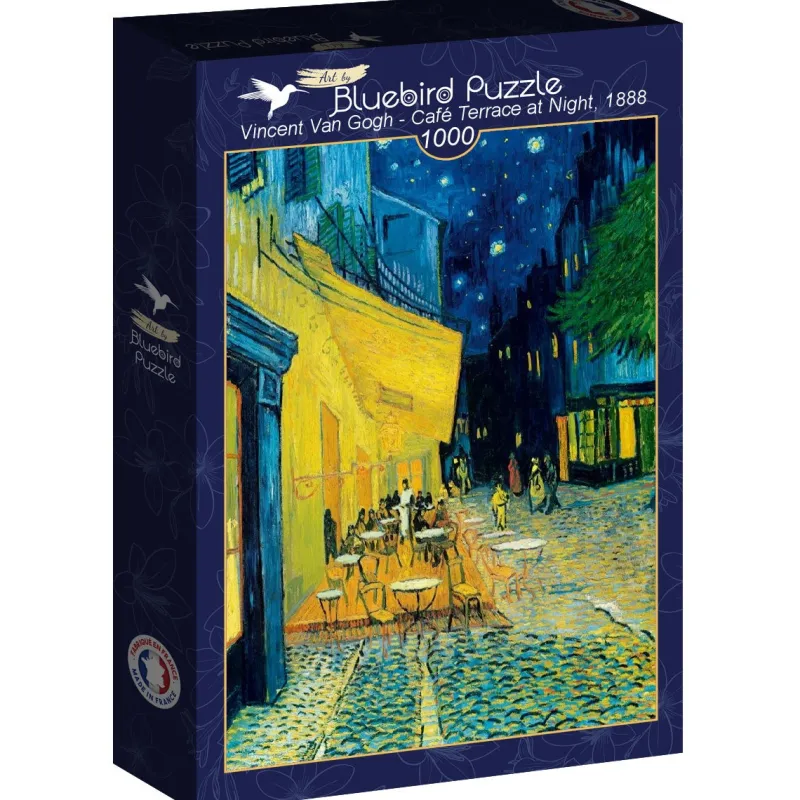 Art by Bluebird Bluebird - Vincent Van Gogh - Café Terrace at Night, 1888 - 1000 piece jigsaw puzzle New