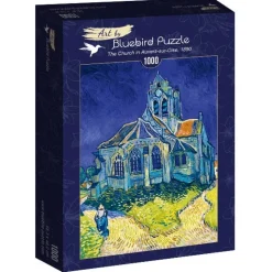 Art by Bluebird Bluebird - Vincent Van Gogh - The Church in Auvers-sur-Oise, 1890 - 1000 Piece Jigsaw Puzzle Online