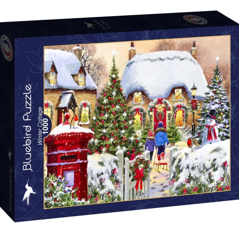 Bluebird - Winter Cottage - 1000 Piece Jigsaw Puzzle Clearance