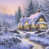 Bluebird - Winter's Blanket Wouldbie Cottage - 500 Piece Jigsaw Puzzle Outlet